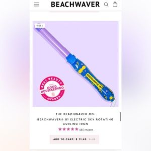 Like new Beachwaver electric curling rod that self curls with a push of a button